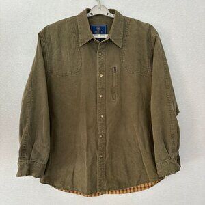 BERETTA MEN'S LONG SLEEVE BUTTON-UP HUNTING FLANNEL LINED COTTON CHORE COAT XL